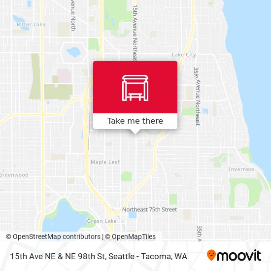 15th Ave NE & NE 98th St map