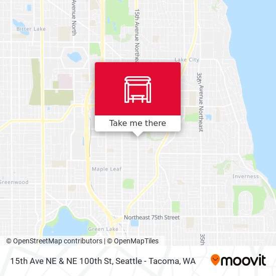 15th Ave NE & NE 100th St map