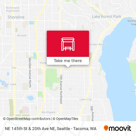 Mapa de NE 145th St & 20th Ave NE
