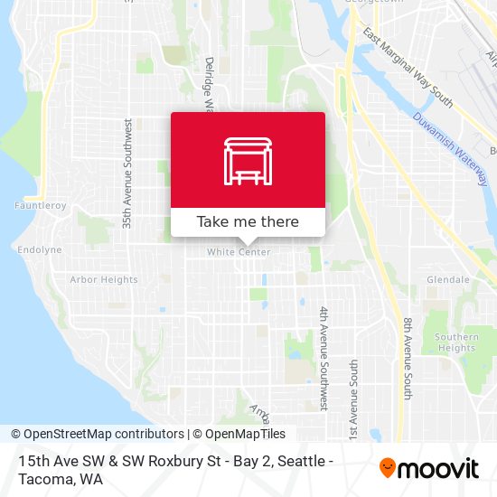 15th Ave SW & SW Roxbury St - Bay 2 map