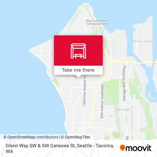 Glenn Way SW & SW Genesee St map