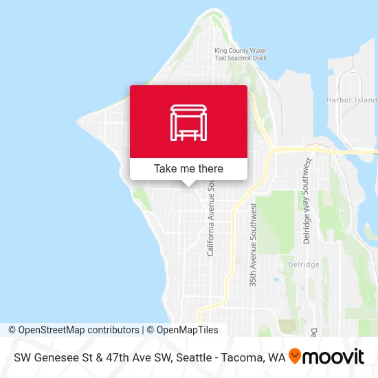 SW Genesee St & 47th Ave SW map