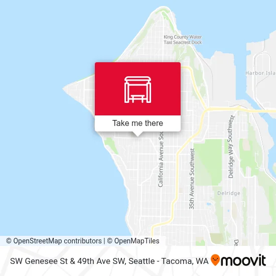 SW Genesee St & 49th Ave SW map