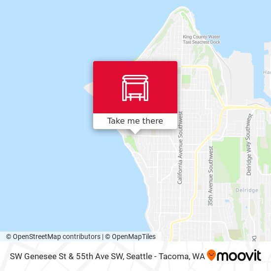 SW Genesee St & 55th Ave SW map