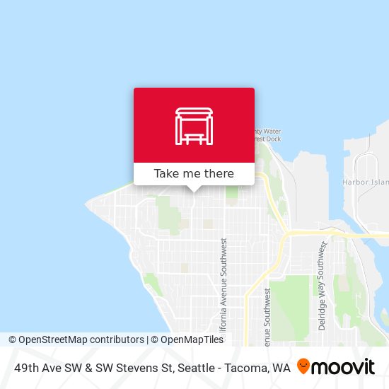 49th Ave SW & SW Stevens St map