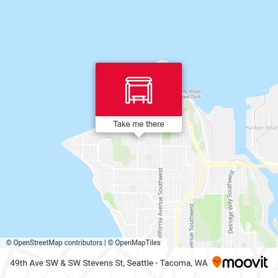 49th Ave SW & SW Stevens St map