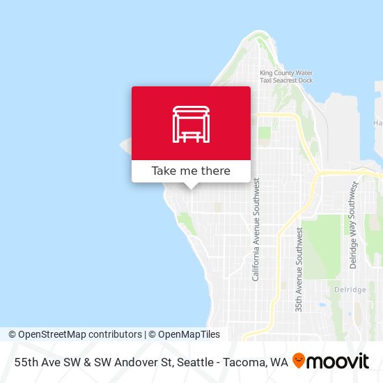 55th Ave SW & SW Andover St map
