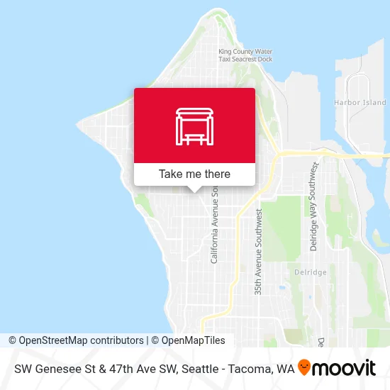 SW Genesee St & 47th Ave SW map