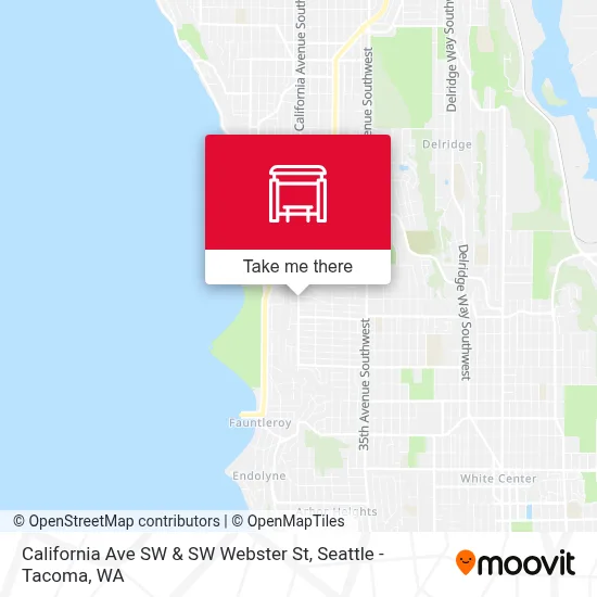 California Ave SW & SW Webster St map