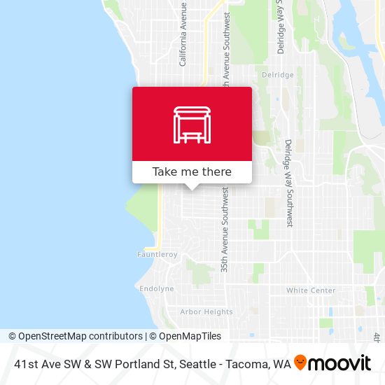 41st Ave SW & SW Portland St map