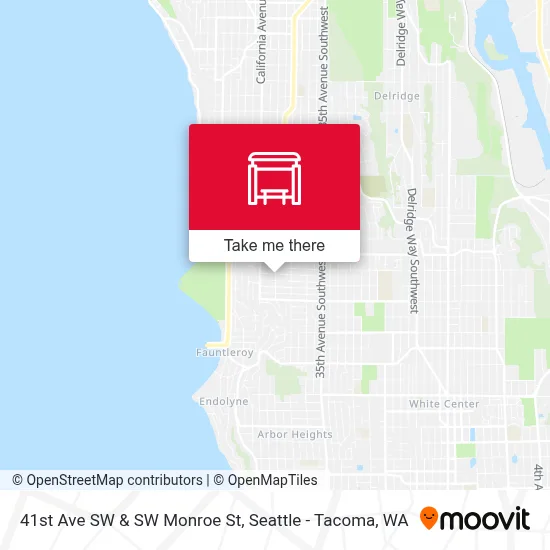 41st Ave SW & SW Monroe St map