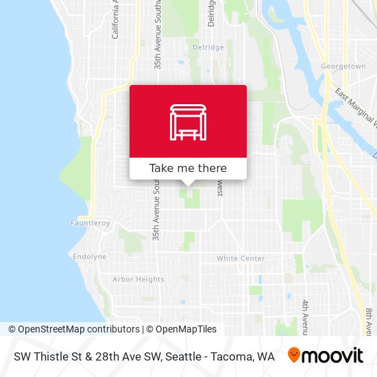 SW Thistle St & 28th Ave SW map