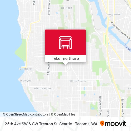 25th Ave SW & SW Trenton St map