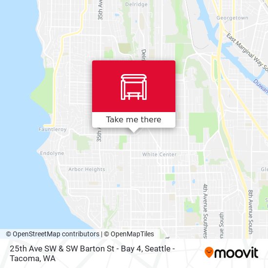 25th Ave SW & SW Barton St - Bay 4 map