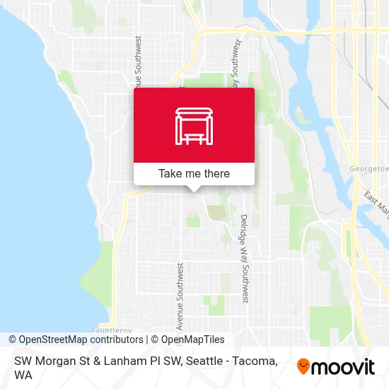SW Morgan St & Lanham Pl SW map