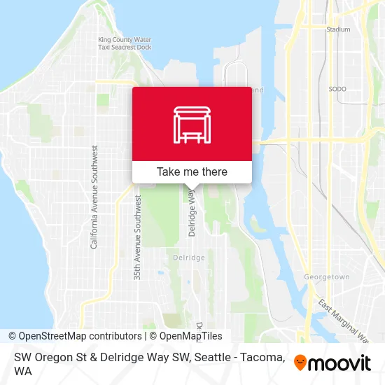 SW Oregon St & Delridge Way SW map