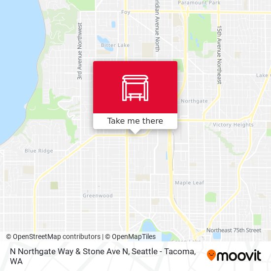 N Northgate Way & Stone Ave N map