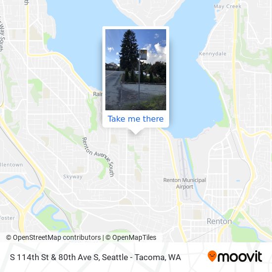 S 114th St & 80th Ave S map