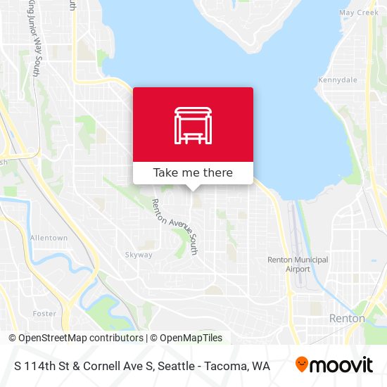 S 114th St & Cornell Ave S map