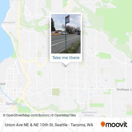 Mapa de Union Ave NE & NE 10th St