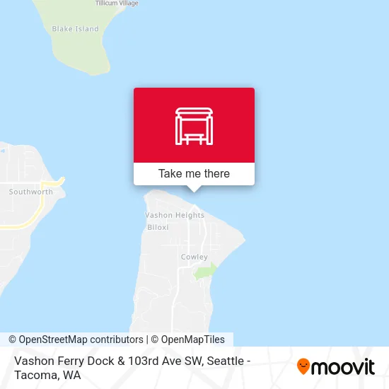 Mapa de Vashon Ferry Dock & 103rd Ave SW