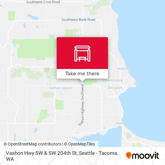 Vashon Hwy SW & SW 204th St map