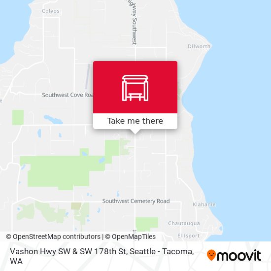 Vashon Hwy SW & SW 178th St map