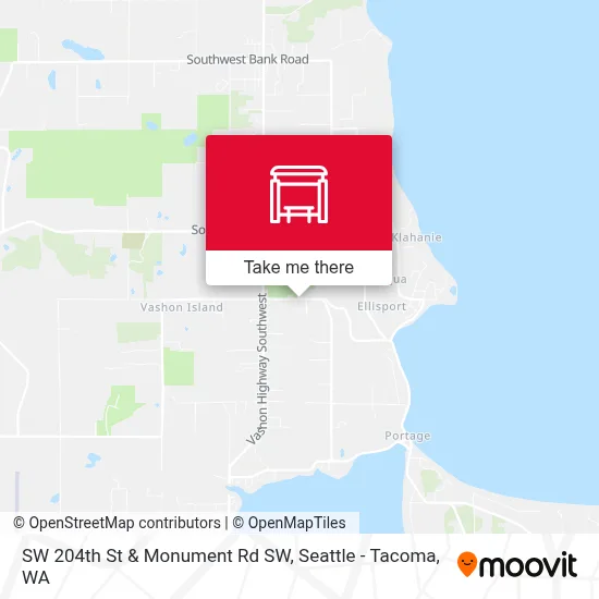 SW 204th St & Monument Rd SW map