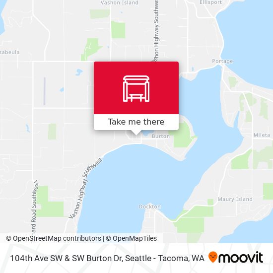 104th Ave SW & SW Burton Dr map