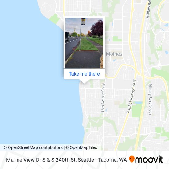 Marine View Dr S & S 240th St map
