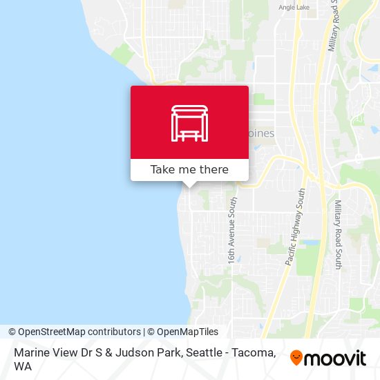 Marine View Dr S & Judson Park map