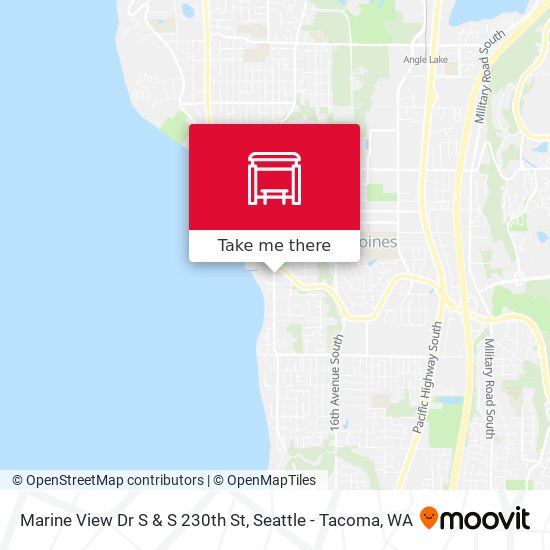 Marine View Dr S & S 230th St map