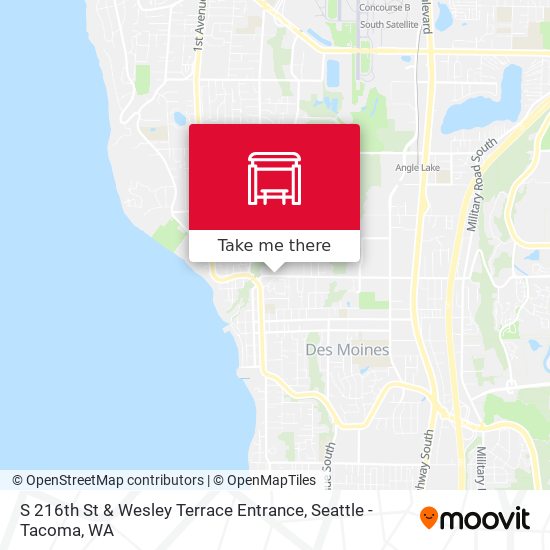 Mapa de S 216th St & Wesley Terrace Entrance
