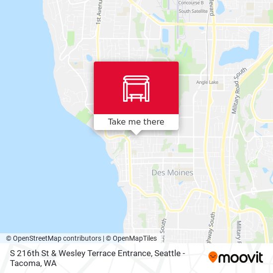Mapa de S 216th St & Wesley Terrace Entrance