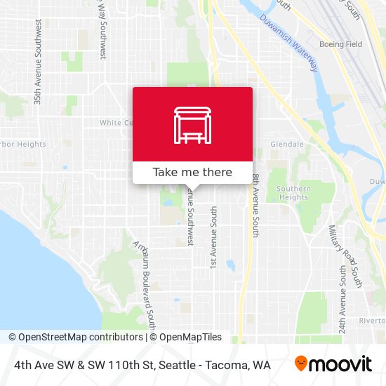 4th Ave SW & SW 110th St map