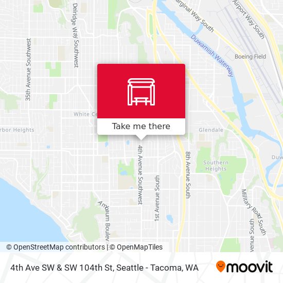 4th Ave SW & SW 104th St map