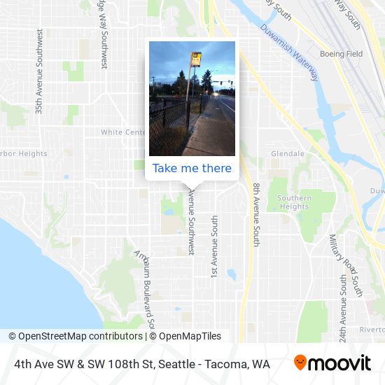 4th Ave SW & SW 108th St map