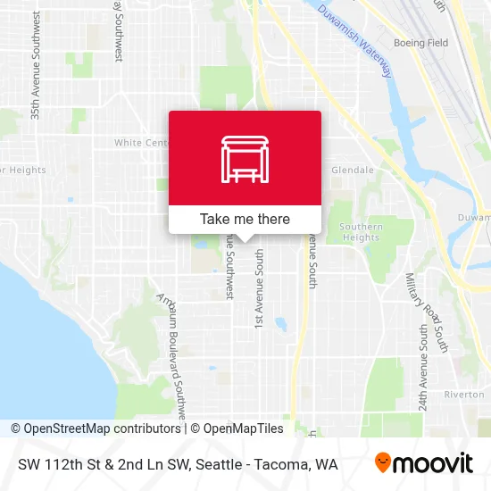 SW 112th St & 2nd Ln SW map