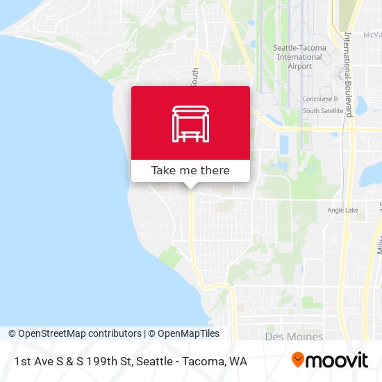1st Ave S & S 199th St map