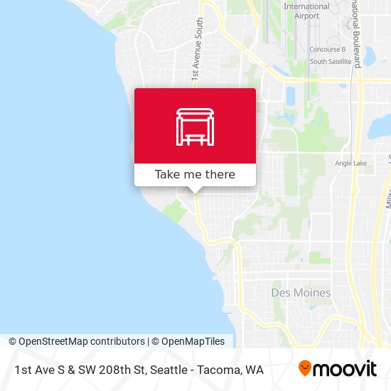 1st Ave S & SW 208th St map