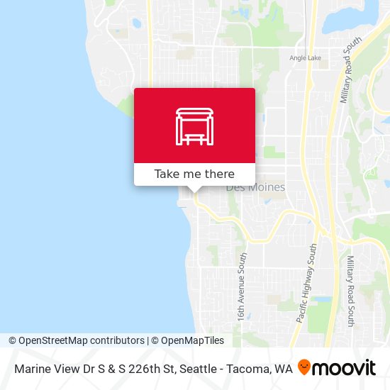 Marine View Dr S & S 226th St map