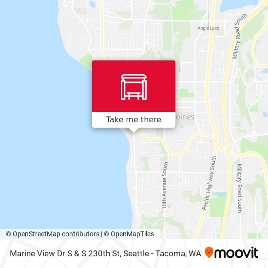 Marine View Dr S & S 230th St map