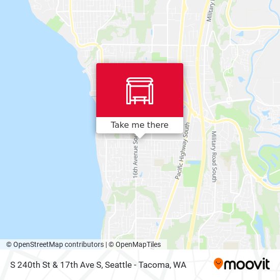 S 240th St & 17th Ave S map