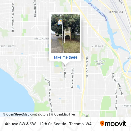 4th Ave SW & SW 112th St map