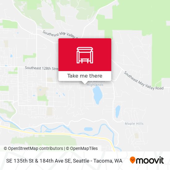 SE 135th St & 184th Ave SE map