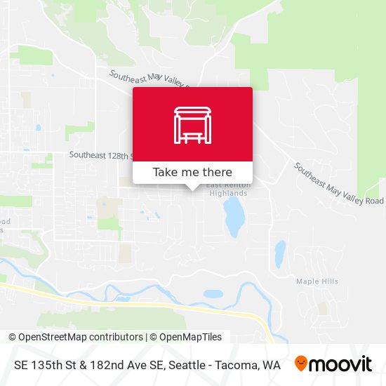 SE 135th St & 182nd Ave SE map