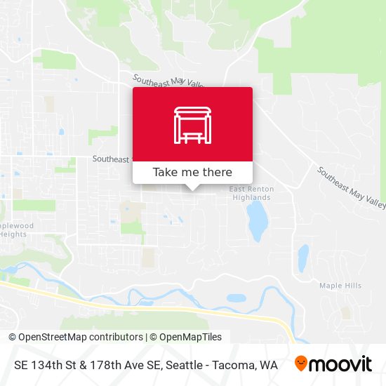 SE 134th St & 178th Ave SE map