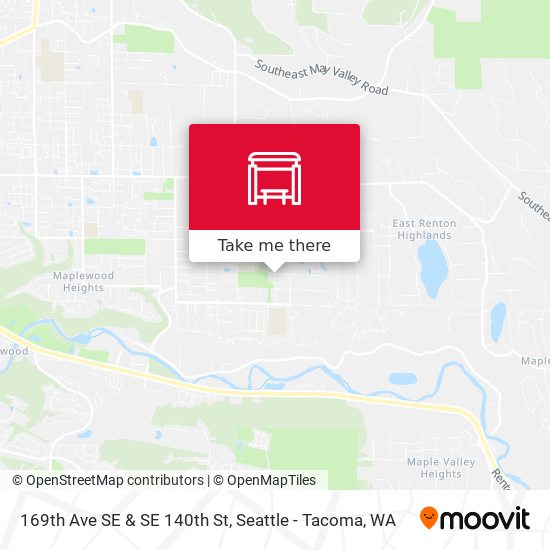 169th Ave SE & SE 140th St map