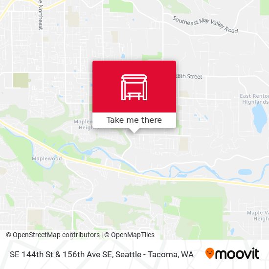 SE 144th St & 156th Ave SE map