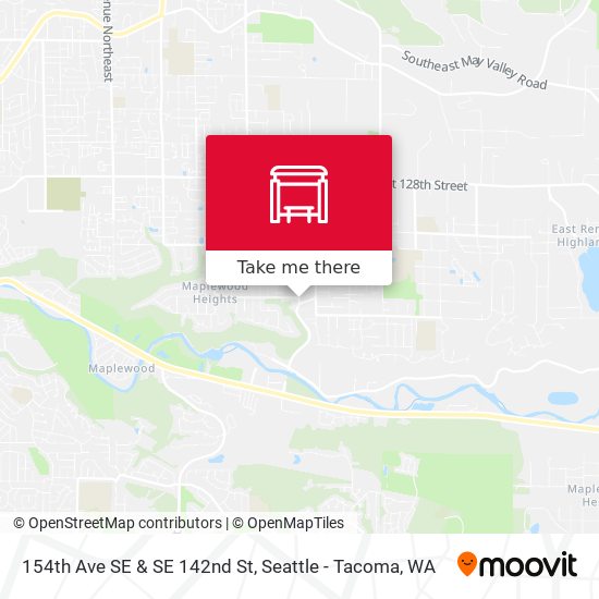 154th Ave SE & SE 142nd St map